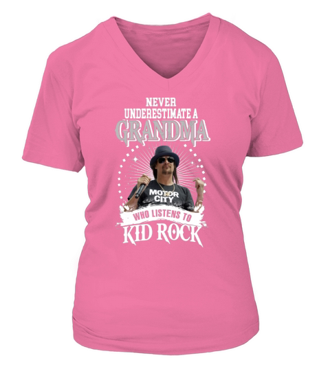 Grandma Who Listens To Kid Rock V-neck T-Shirt Woman