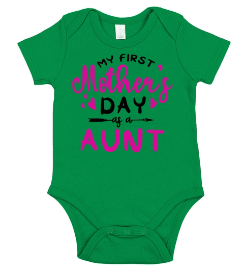 First Mothers Day As A Aunt Short Sleeve Baby One-Piece