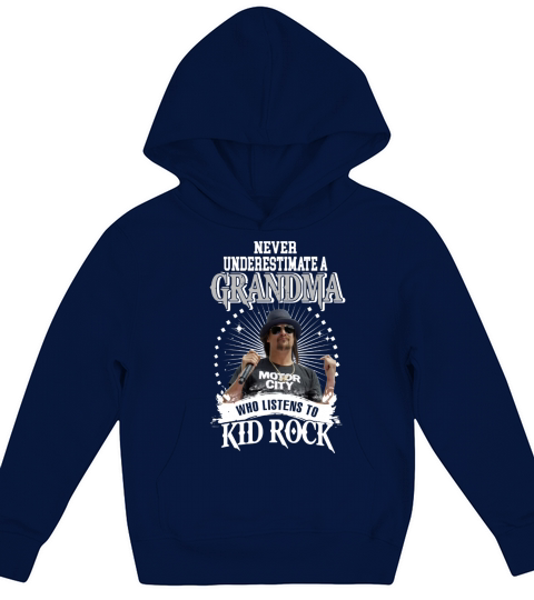 Grandma Who Listens To Kid Rock Kids Hoodie
