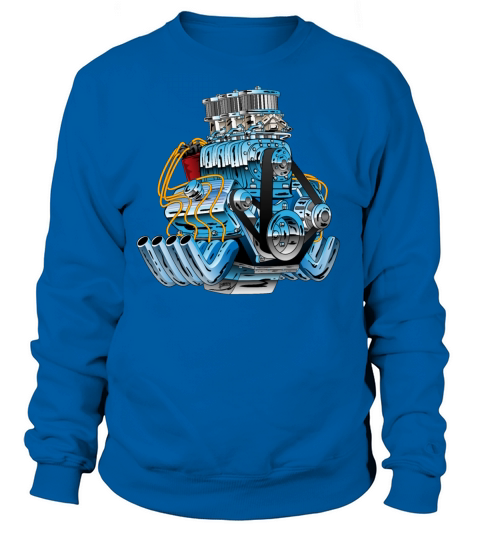 Hot Rod Race Car Dragster Engine Cartoon Women's Sweatshirt