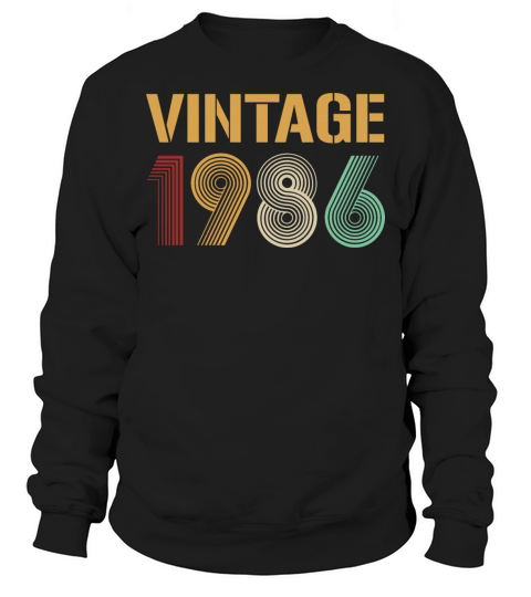 Beautiful Vintage 1986 Birthday Design Men's Sweatshirt