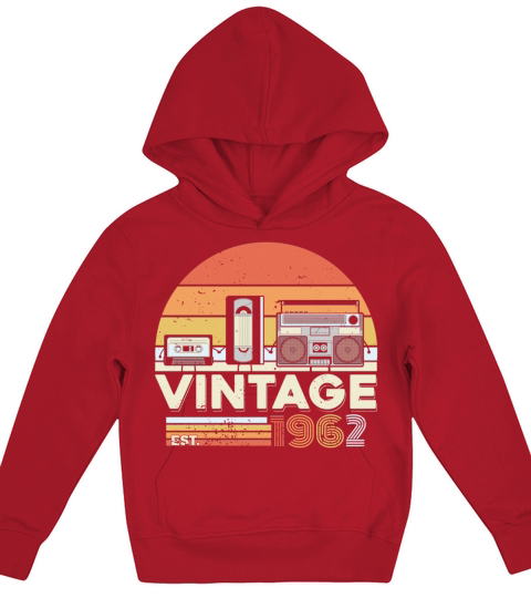 Vintage 1962 60th Birthday Sixtieth Gift Idea Kids Hoodie