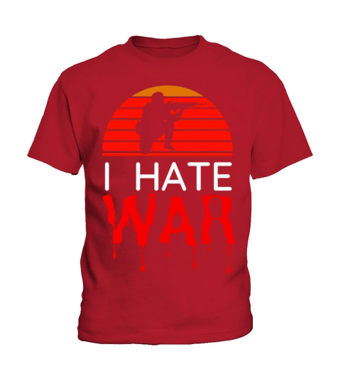 Hate war bloody text retro vintage design Kids T-Shirt