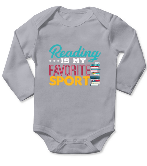 Reading is My Favorite Sport Long Sleeve Baby One-Piece