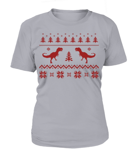Ugly T-Rex Dinosaur Christmas Sweater Women's T-Shirt
