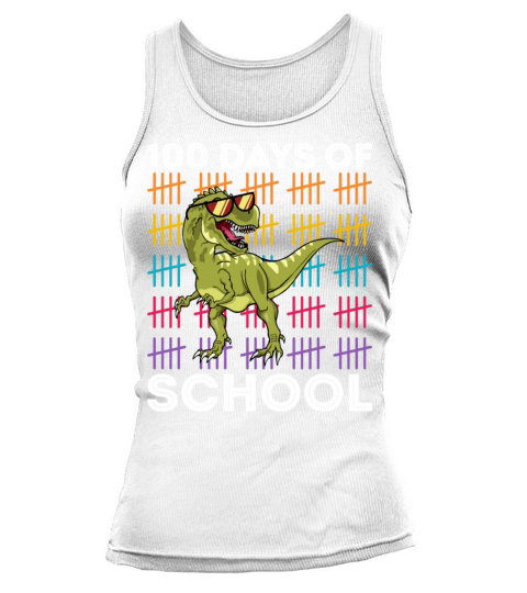 Happy 100 Days Of School Kids Boys Dinosaur T Rex Women's Tank Top