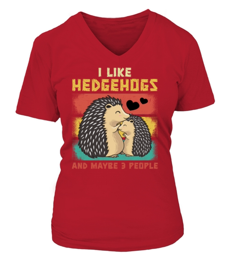 Funny Hedgehog Cute Animal Pet Hedgie Fun Lovers Women's V-Neck T-shirt