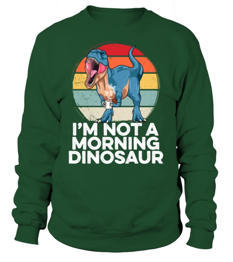 Vintage Im Not A Morning Dinosaur Lazy T Rex Slee Women's Sweatshirt