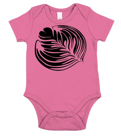 Coffee Art Short Sleeve Baby One-Piece