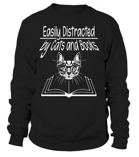 Cat Book Lover Animal Pet Bookworm Women's Sweatshirt