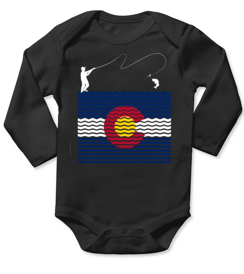 Colorado Fly Fishing Shirt Men, Women Youth Long Sleeve Baby One-Piece