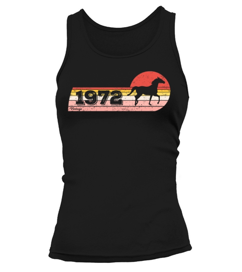 Horses riding Equestrian Vintage 1972 Birthday Women's Tank Top
