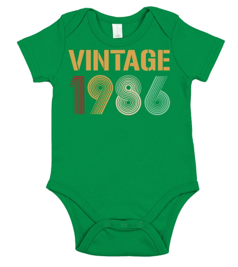 Beautiful Vintage 1986 Birthday Design Short Sleeve Baby One-Piece