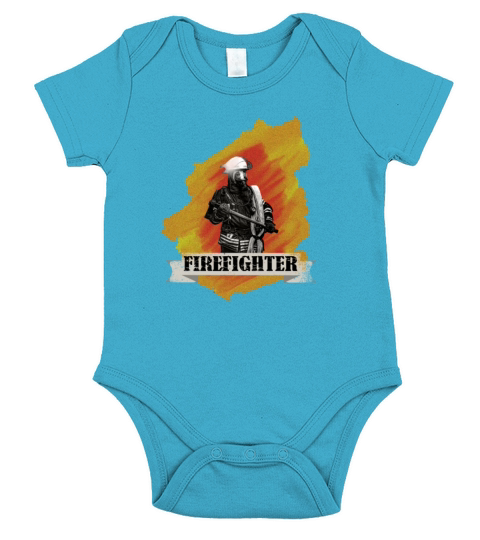 Firefighter First In Last Out Fire Department Short Sleeve Baby One-Piece