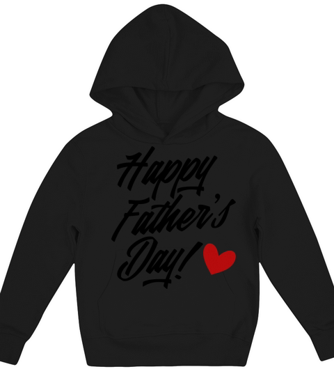 Simple Happy Fathers Day Calligraphy Kids Hoodie