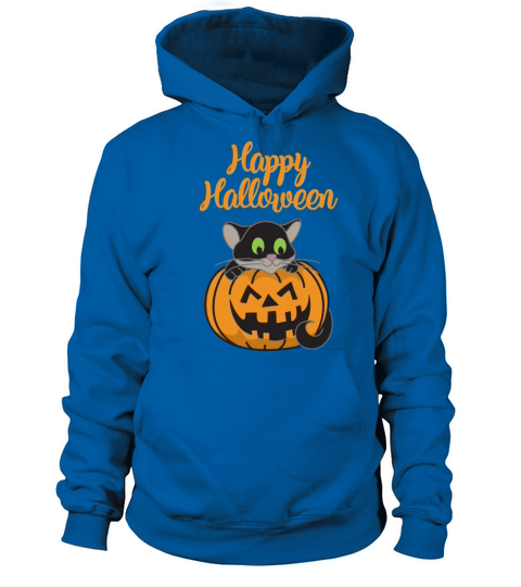Happy Halloween Cat Pumpkin Women's Hoodie