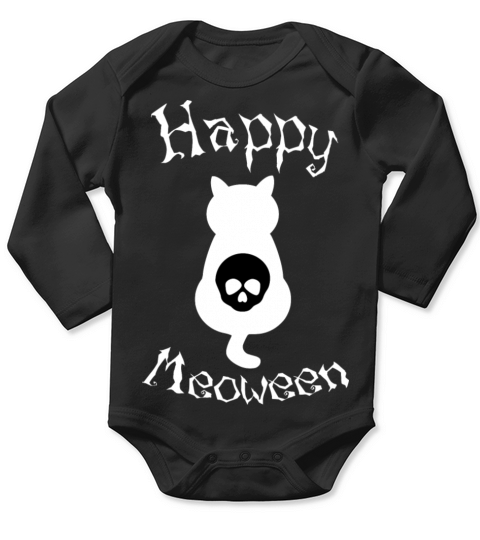 Happ Meoween white Long Sleeve Baby One-Piece