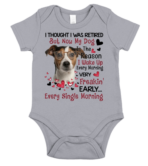 Every Morning Jack Russell Terrier Lovely Short Sleeve Baby One-Piece