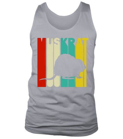 Vintage Style Muskrat Silhouette T-Shirt Tank Top Unisex
