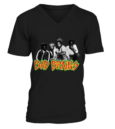 Bad Brains Normal Boy Band  Black V-Neck T-shirt
