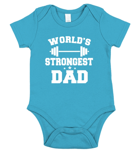 Worlds Strongest DAD Big  Tall Short Sleeve Baby One-Piece