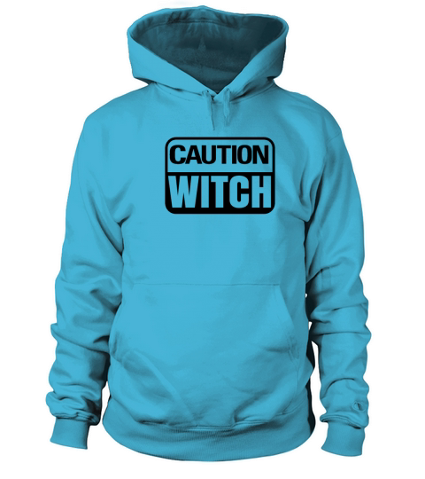 Caution Witch Wizard Witchcraft Witches Broom Women's Hoodie