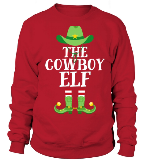 Cowboy Elf Family Matching Christmas Group Pajama Women's Sweatshirt