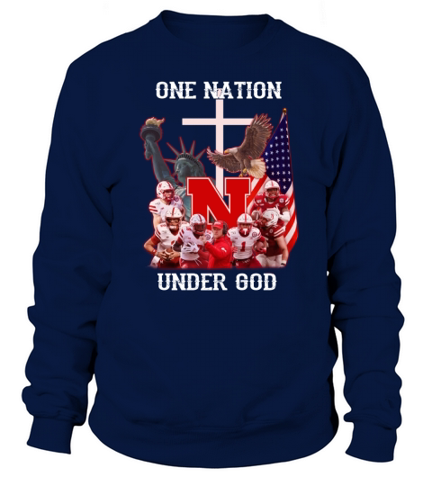 Statue of Liberty American Nebraska Cornhuskers one nation under God Sweatshirt Unisex