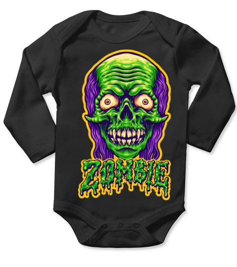 Zombie Head Long Sleeve Baby One-Piece