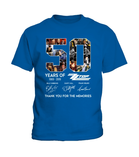 50 Years of Zz Top Thank You For The Memories Signatures shirt Kids T-Shirt