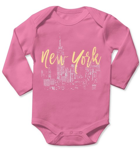 New York Long Sleeve Baby One-Piece