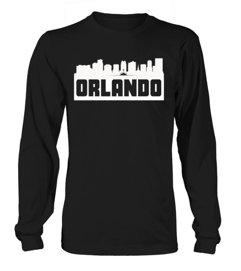 Orlando Florida Skyline Silhouette Women's Long Sleeve