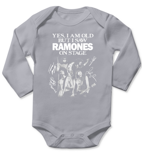 Yes I am old but I saw Ramones on stage signatures shirt Long Sleeve Baby One-Piece