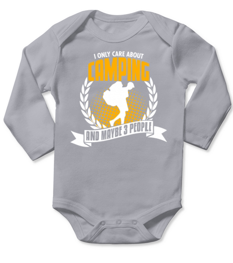 Funny Camping T-Shirt Bday Present Long Sleeve Baby One-Piece