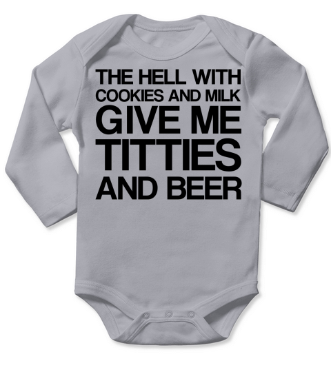 TITS AND BEER Long Sleeve Baby One-Piece