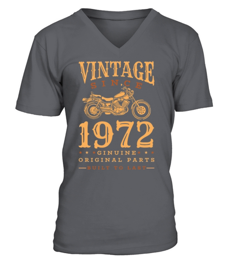 1972 Vintage born Motorcycle Birthday gift idea Men's V-Neck T-shirt