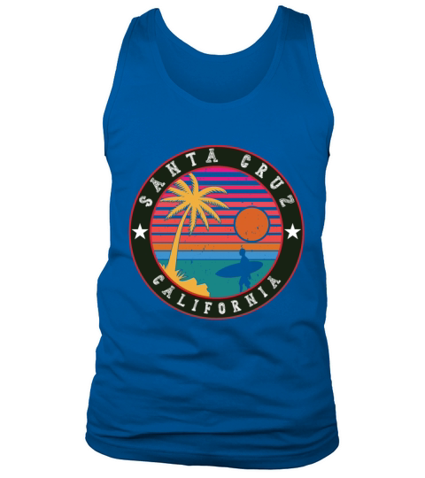 Santa Cruz California Surfer Gift Idea Men's Tank Top