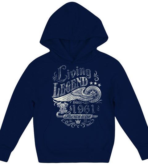61st Birthday  Gift Living Legend 1961 Legends Never Die Kids Hoodie