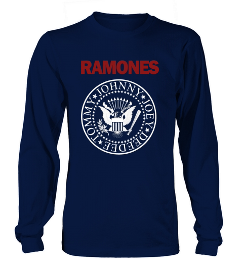 Ramones Red Text Seal Long sleeved Unisex