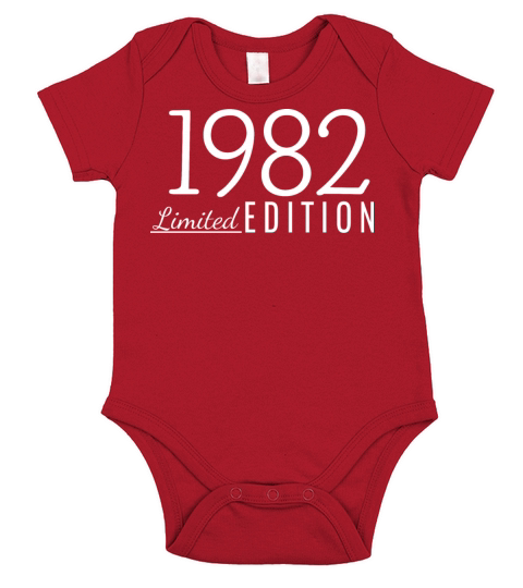 1982 Limited Edition Birthday Short Sleeve Baby One-Piece
