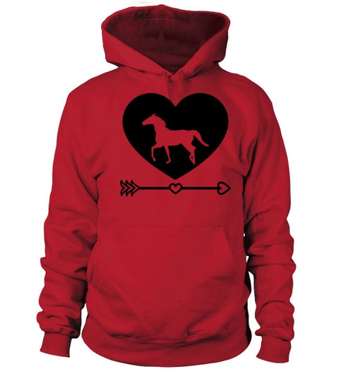 Valentines Day Horse Lover Heart Horse Girls Men's Hoodie
