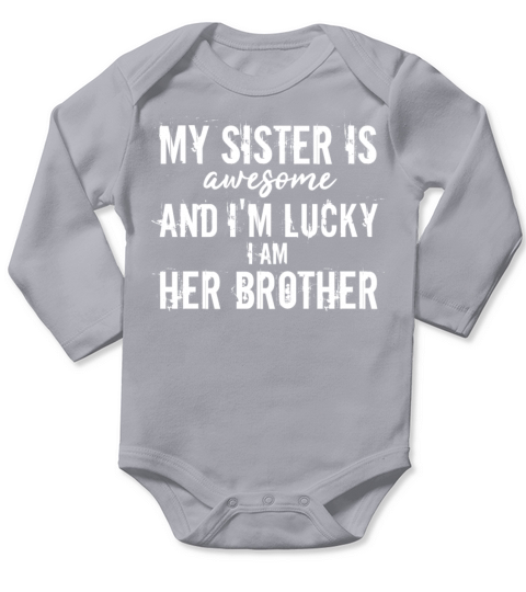 Funny crazy little big sister brother gift Long Sleeve Baby One-Piece