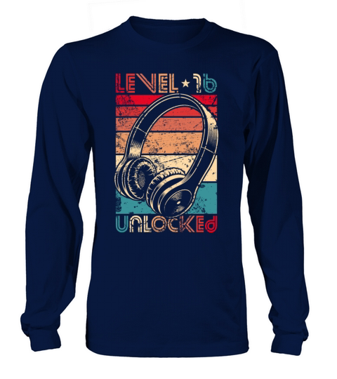 16th Birthday 16 Years Level 16 Unlocked Vintage Women's Long Sleeve