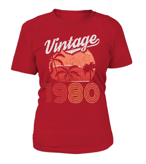 1980 Vintage born in Retro age Birthday gift idea Women's T-Shirt