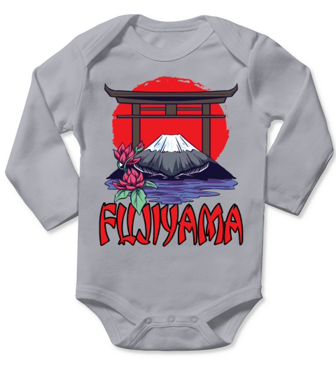 Fujiyama Fuji for a Japanese or Japan lover Long Sleeve Baby One-Piece