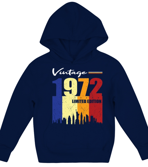 50th Birthday Vintage 1972 Limited Edition Kids Hoodie