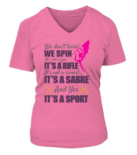 Color Guard T Shirt Flag Team Tee V-neck T-Shirt Woman