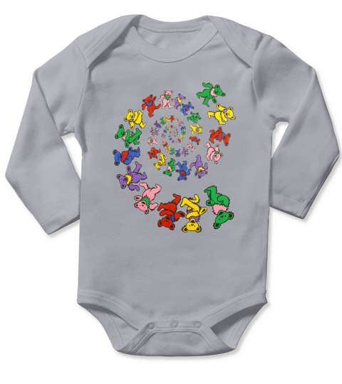 grateful dead dancing bears Long Sleeve Baby One-Piece