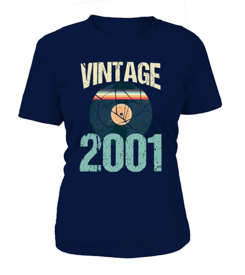 Retro Vintage 2001 19 th Birthday Record Vinyl Women's T-Shirt
