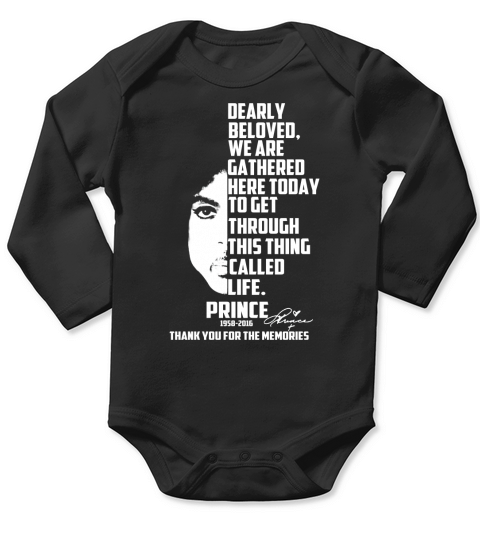 Prince dearly beloved we are gathered here today Long Sleeve Baby One-Piece
